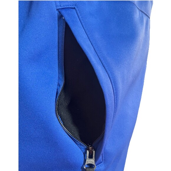 NWT Antigua Traverse Mens S Softshell Jacket Blue Full Zip Water Resistant Logo - Picture 6 of 16